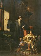 unknow artist Tsar Ivan the Terrible and the priest Sylvester France oil painting artist